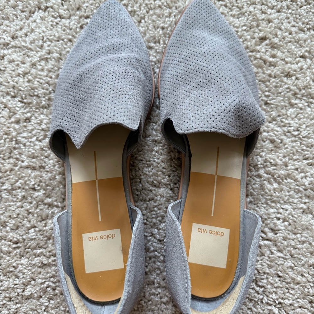 Dolce Vita Perforated Gray Flats